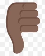 Thumbs Down Sign Dark Skin Tone Emoji -