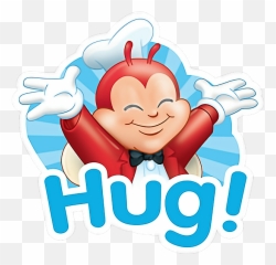 Thank You Hug Clipart Black - Jollibee Emoji