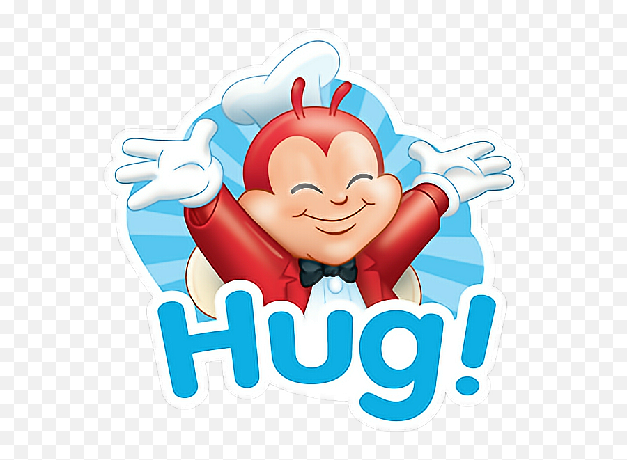 Thank You Hug Clipart Black - Jollibee Hug Emoji,Big Hug Emoticon