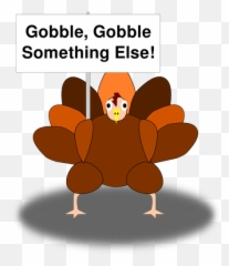 Turkey With Banner - Clip Art Emoji,Funny Thanksgiving Emoji