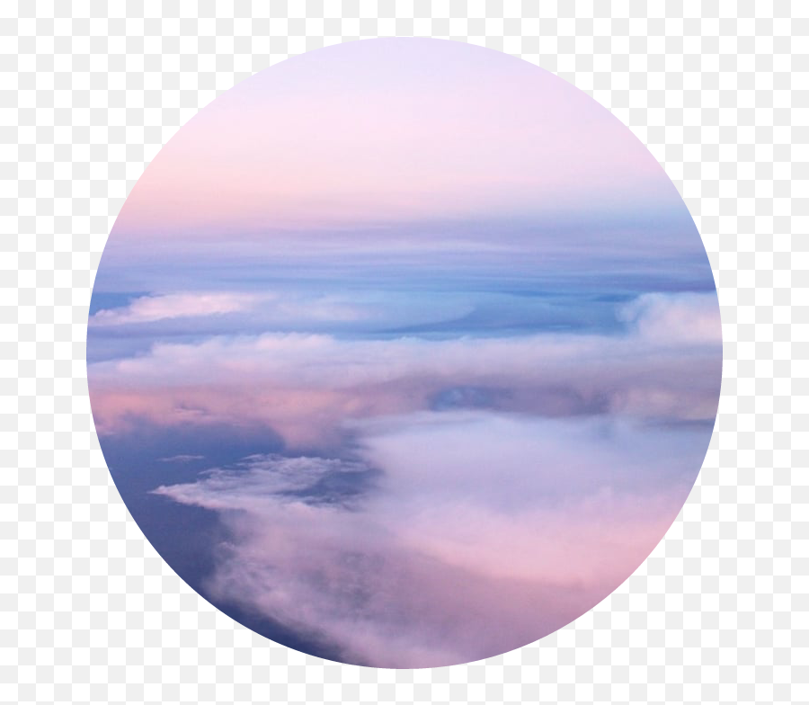 Aesthetic Sky Clouds Purple Pink Pastel Blue - Circle Emoji,Clouds Emoji