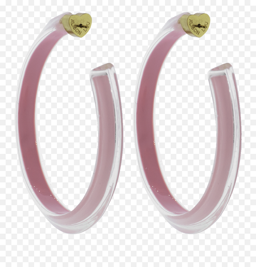 Medium Pink Loucite Jelly Hoops Marissa Collections - Earrings Emoji,Horse Emoticons