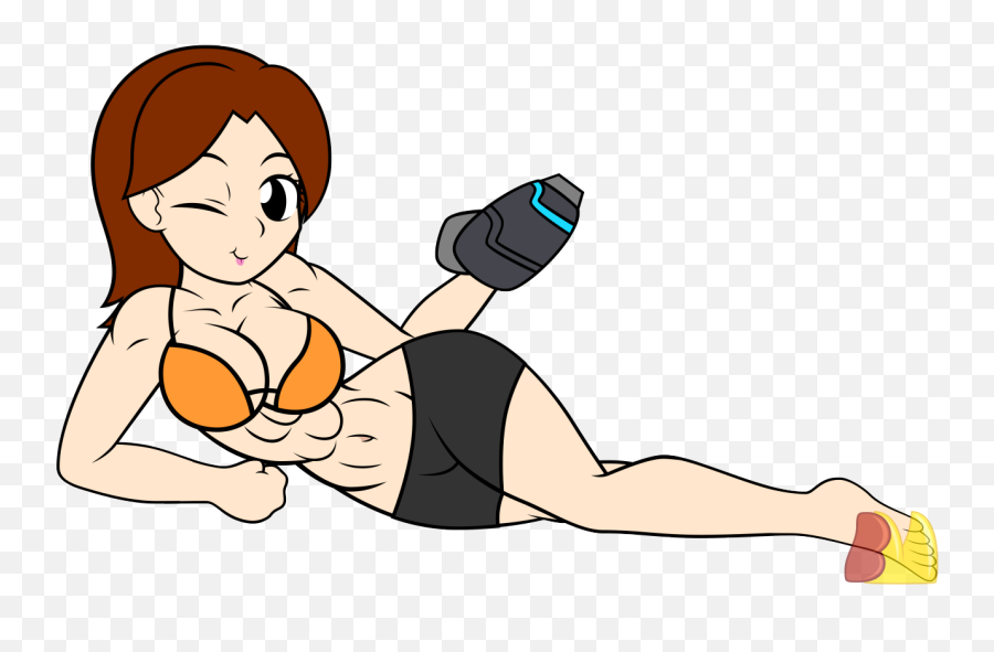 Arm Cartoon Leg Muscle Elbow Weights Crunch - Naked Girls Mii Gunner Sexy Emoji,Emoji Mii