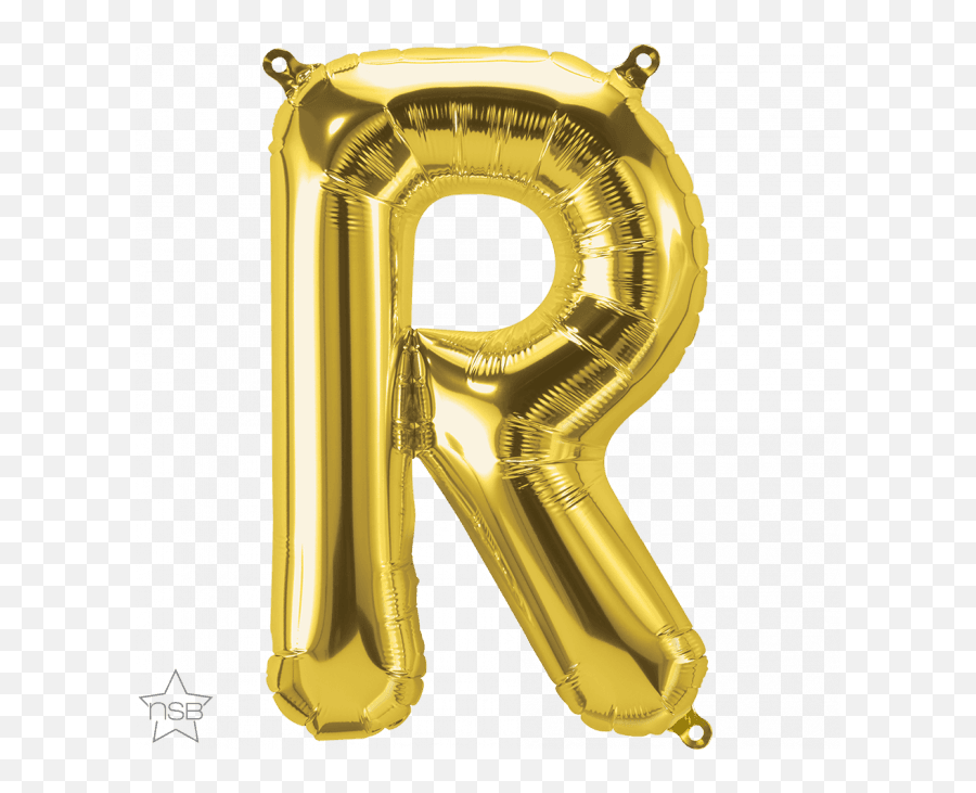 34 Letter - R Gold Shape Qualatex Foil Balloon North Gold Balloon Letter R Emoji,Star Cash Emoji