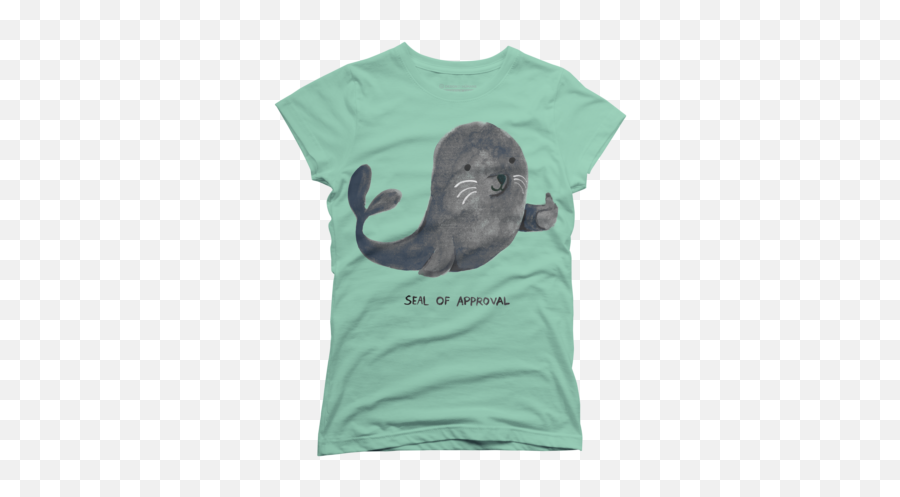 Cartoon Womenu0027s T Shirts Design By Humans - Music Emoji,Otter Emoji