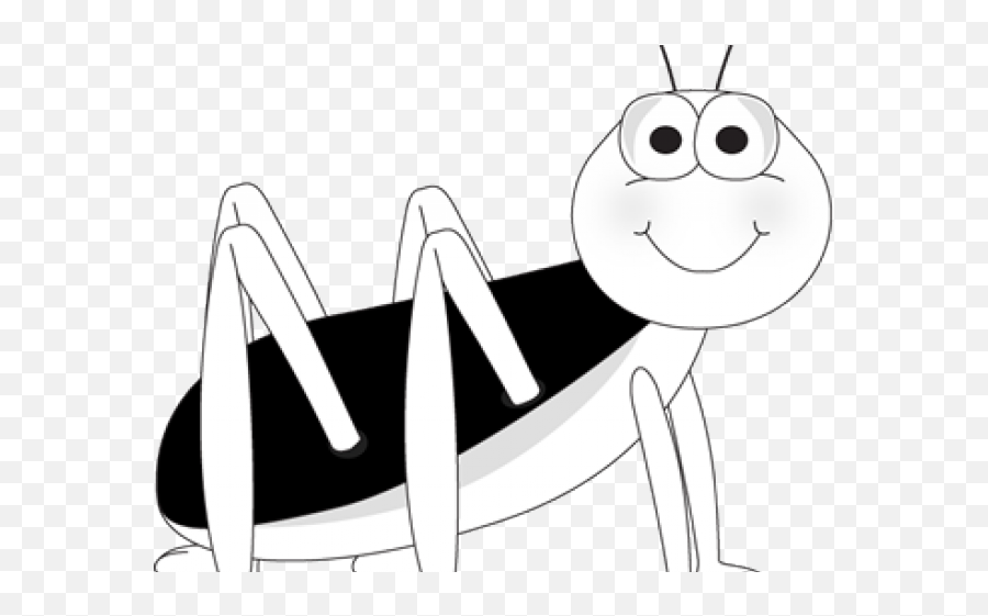 Grasshopper Clipart Girl - Grasshopper Cartoon Clipart Black And White Png Emoji,Grasshopper Emoji