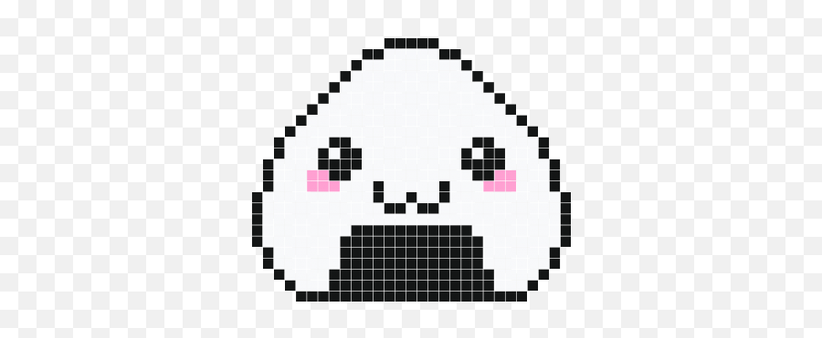Pixel Art Sushi Kawaii Facile - Kawaii Pixel Art Easy Emoji,Onigiri Emoji