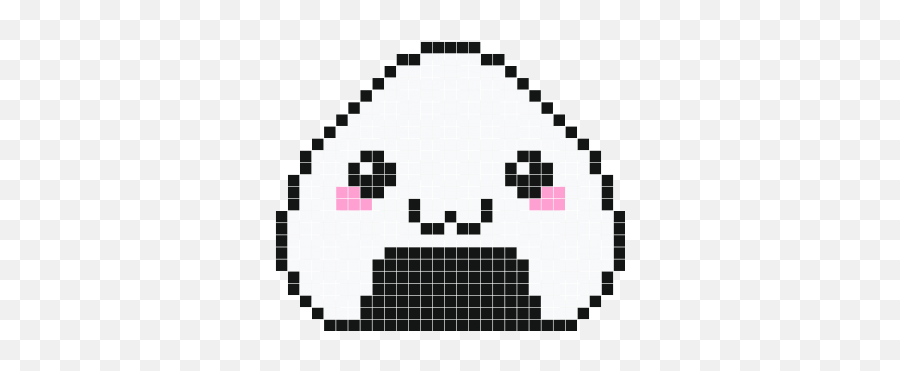 Pixel Art Sushi Kawaii Facile Kawaii Pixel Art Easy Emoji Onigiri Emoji Free Transparent Emoji Emojipng Com