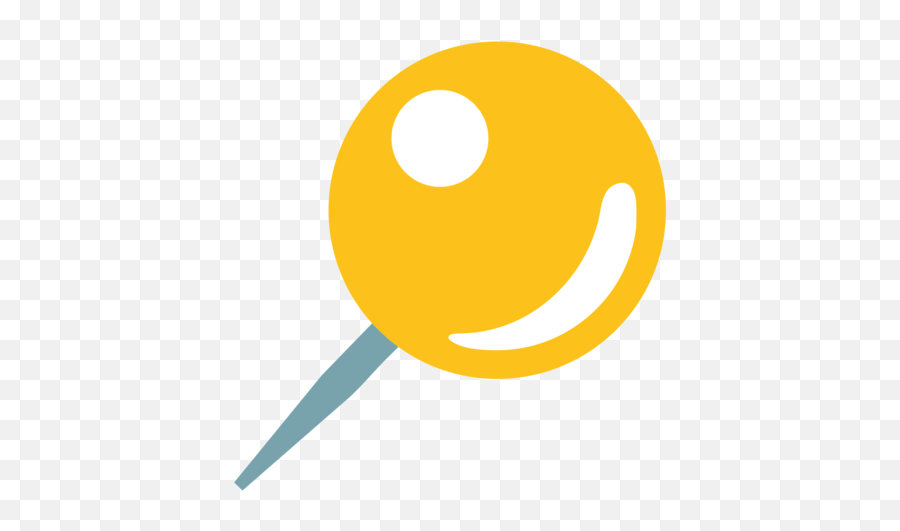 Round Pushpin Emoji - Yellow Push Pin Emoji,Location Emoji