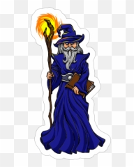 Blue Robed Wizard Sticker - Cartoon Emoji,Wizard Emoji