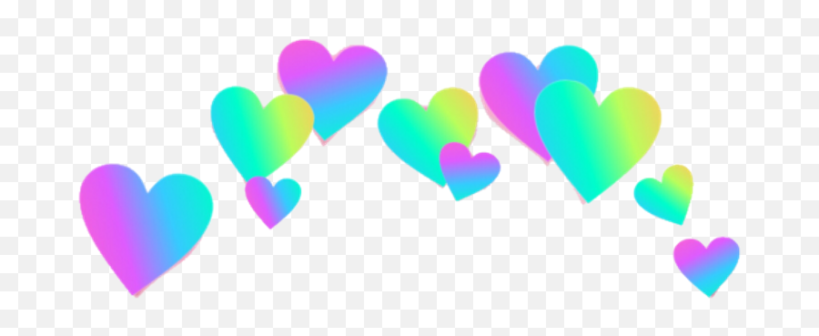Rainbow Hearts Png - Png Rainbow Heart Crown Emoji,Rainbow Heart Emoji