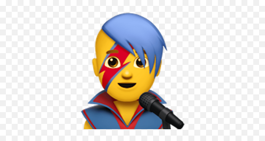 Male Popstar Emoji Transparent Png - Emoji David Bowie,Male Emoji