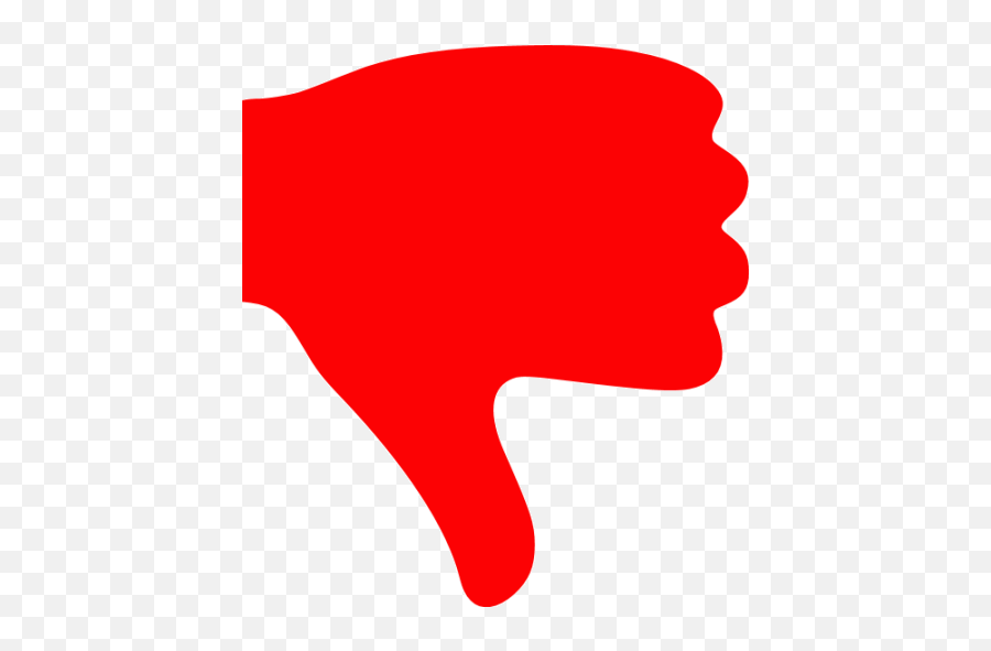 Red Thumbs Down Icon - Red Thumbs Down Emoji,Thumbs Down Emoji Facebook