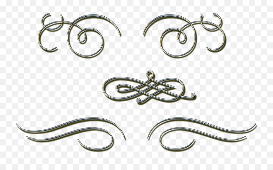 Ornate Metal Silver - Curlicue Transparent Emoji,Throw Up Emoji Android