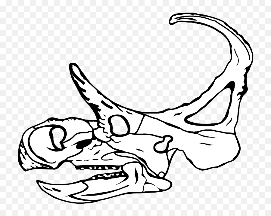 Machairoceratops Skull - Clip Art Emoji,Skull Water Skull Emoji