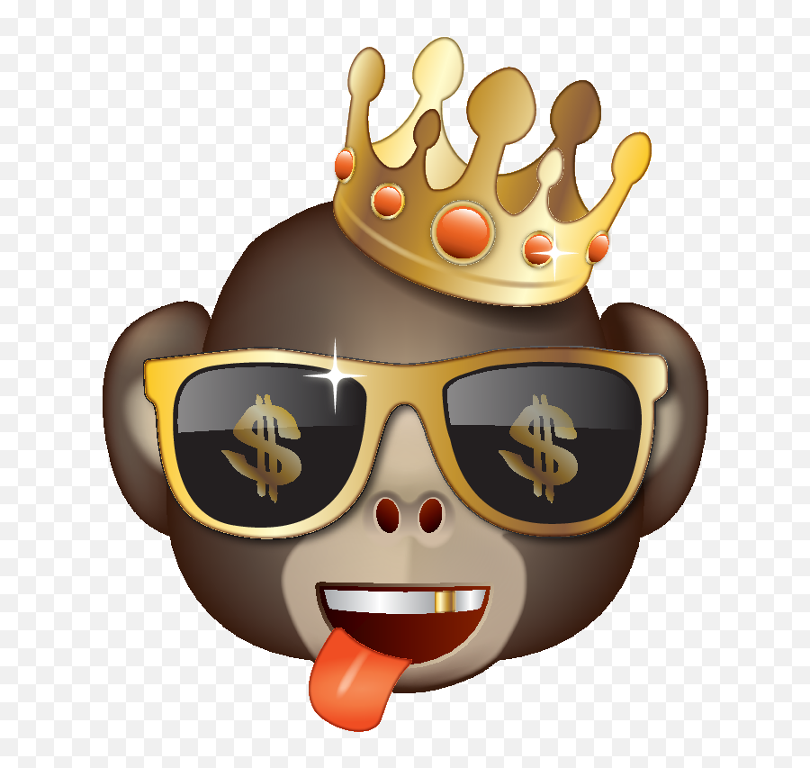 Emoji - Monkey With A Crown Emoji,Emoji Swag