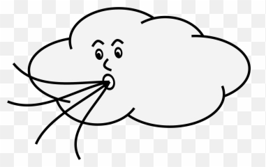 Clipart Wind Blowing Cloud Clipartandscrap - Cartoon Wind Blowing Gif Emoji,Windy Emoji