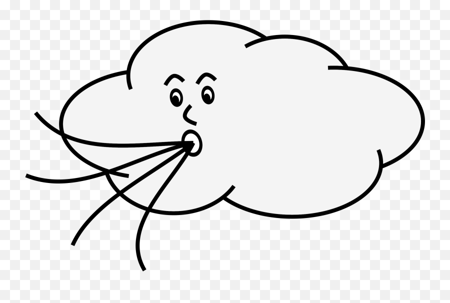 Clipart Wind Blowing Cloud Clipartandscrap - Cartoon Wind Blowing Gif Emoji,Windy Emoji