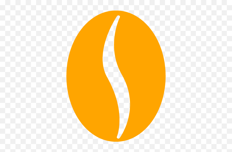 Orange Coffee Bean Icon - Coffee Bean Ico Emoji,Coffee Emoticon For Facebook