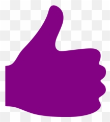 Purple Thumbs Up Icon - Red Png Emoji
