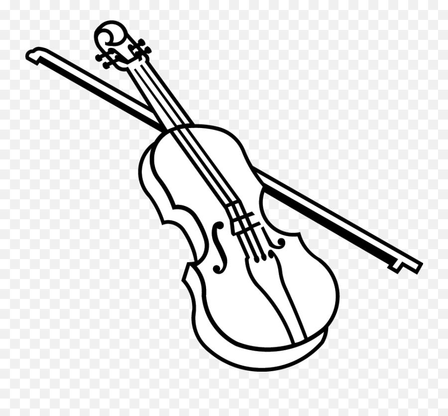 Transparent Violin Clipart Black And White - Violin Black And White Emoji,Violin Emoji