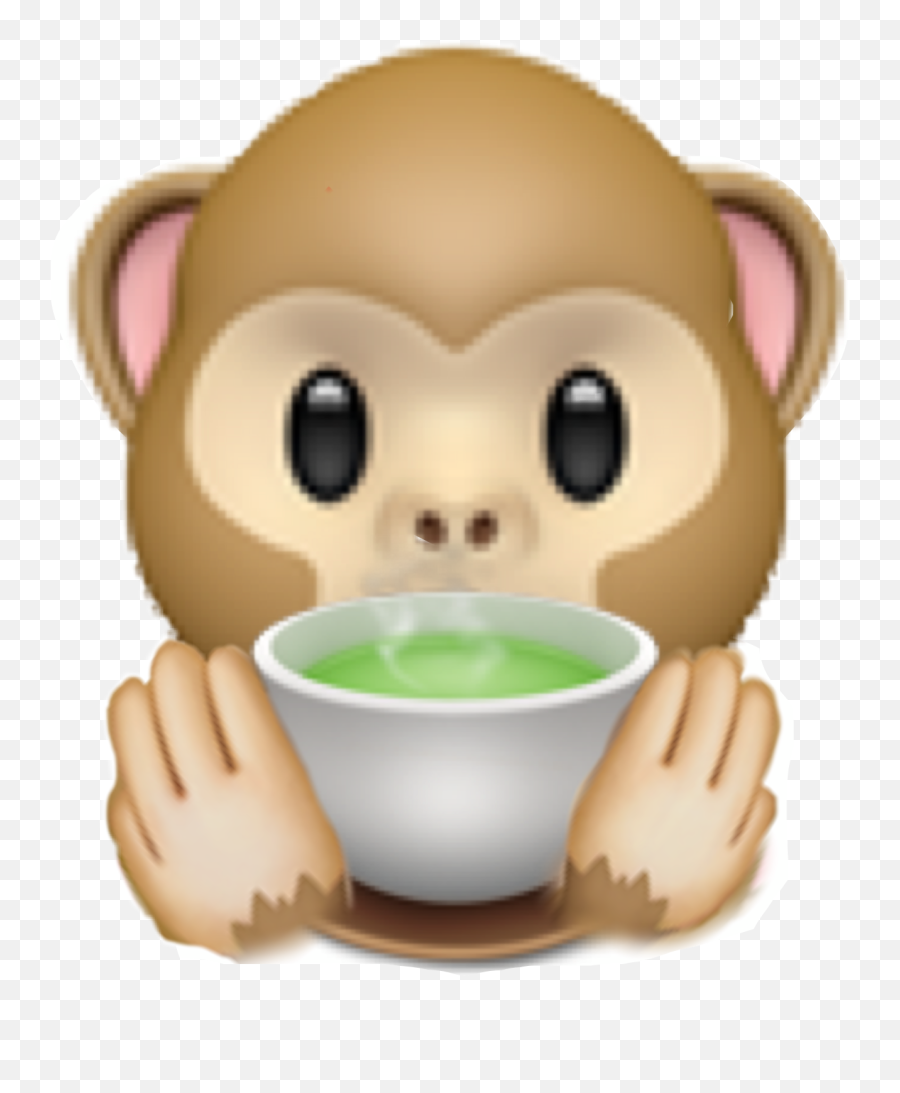 Freetoedit Monkey Tea Spillthetea Emojis - Monkey Hands On Mouth,Monkey Emojis