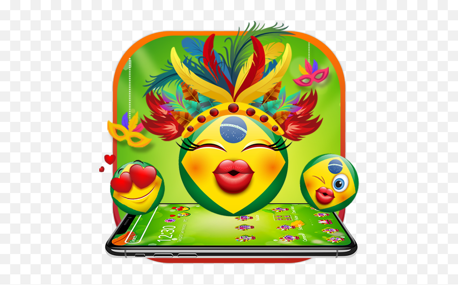 Brazil Emoji Carnival - Clip Art,Emoji Carnival