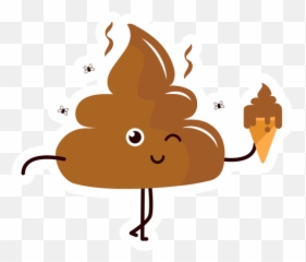 Poop With Ice Cream Sticker - Sticker Mania Feces Emoji,Icecream Emoji