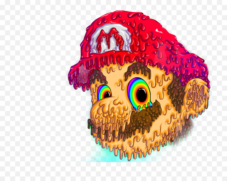 Cool Trippy - Psychedelic Mario Emoji,Trippy Emoji