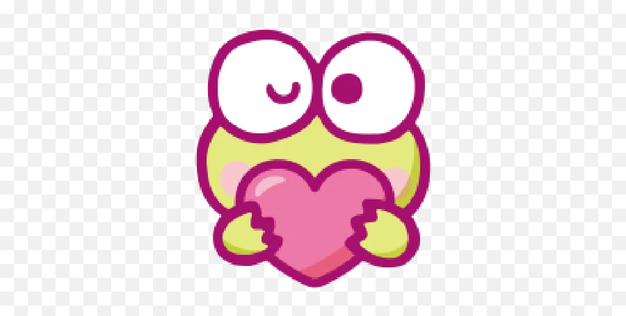 Kerokerokeroppi Emoji Love - 1 Whatsapp Stickers Girly,Love Emoji Stickers