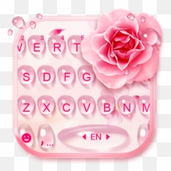 Rose Waterdrop Keyboard Theme - Garden Roses Emoji,Roses Emoticon