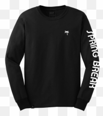Palm Emoji Long Sleeve Tee - Plain Black Long Sleeve Shirt Gildan,Emoji Long Sleeve Shirt