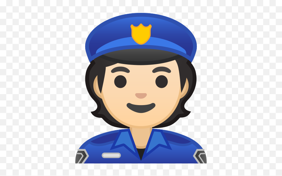 Light Skin Tone Emoji - Police Woman Emoji,Police Light Emoji