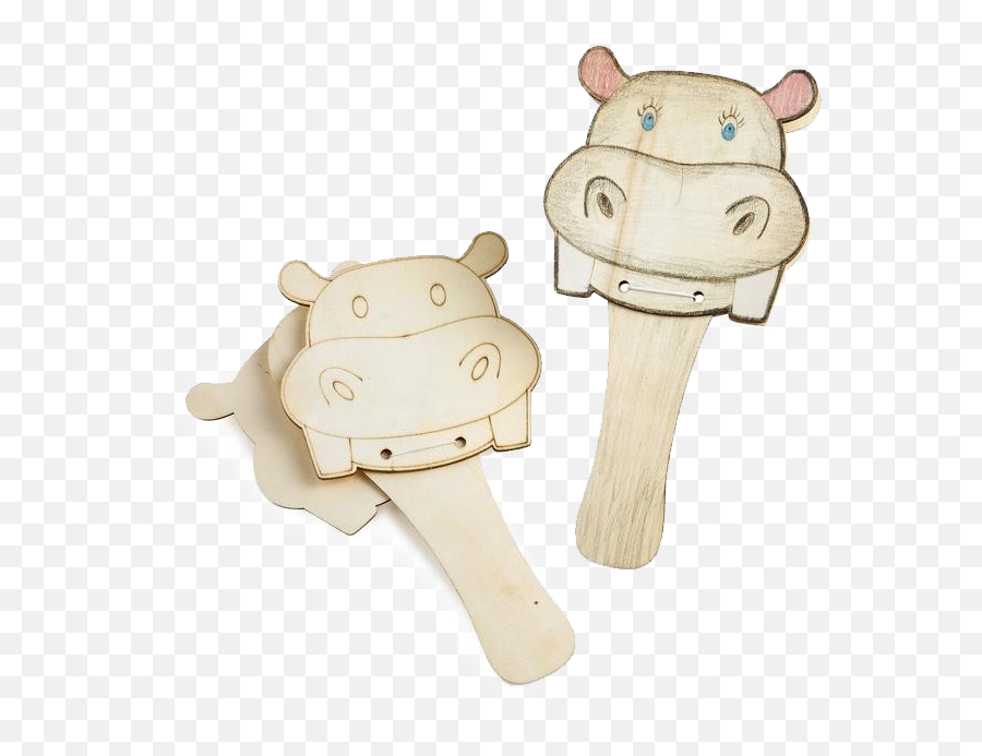 Diy Wooden Hippo Clappers - Baby Toys Emoji,Hippo Emoji