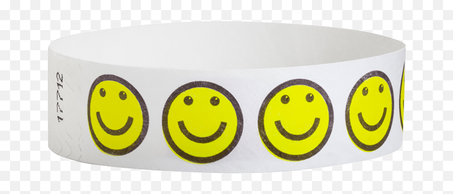 Smiley Face Tyvek Wristbands - Smiley Face Wristbands Emoji,Plain Emoticon
