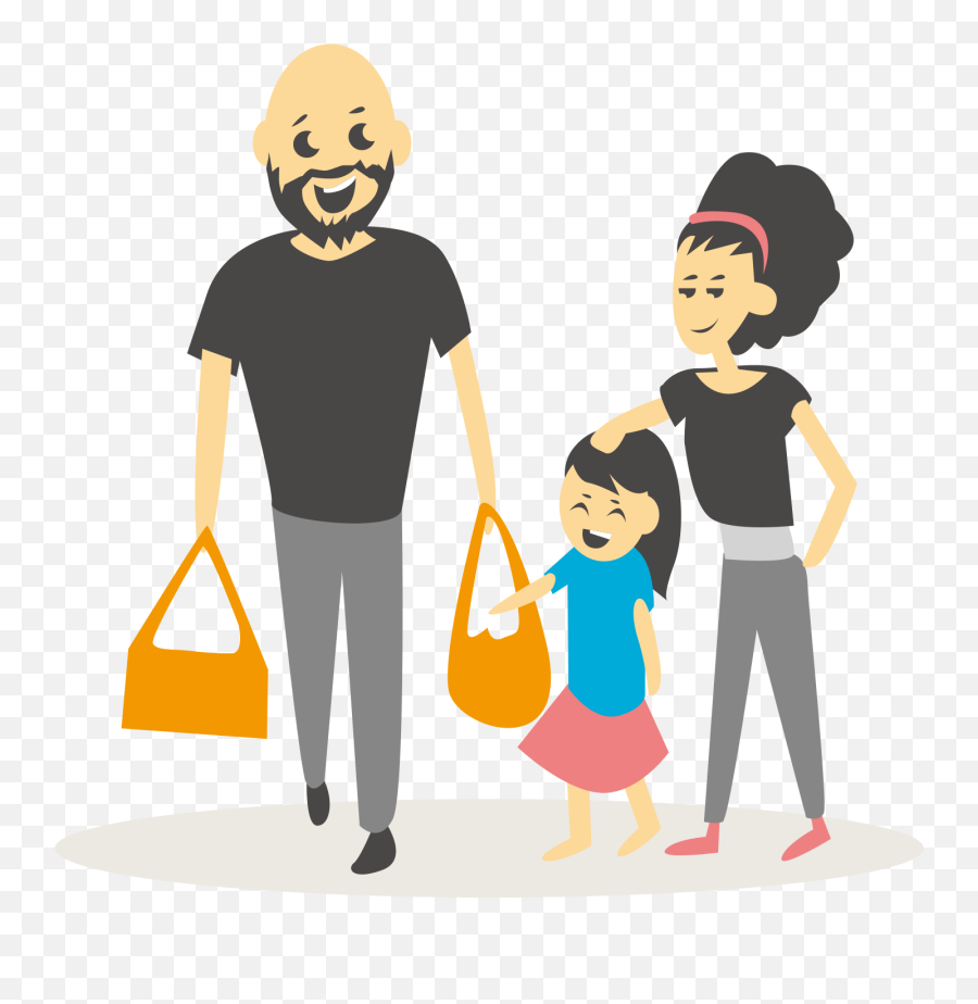 Download Family Shopping Illustration - Portable Network Graphics Emoji,Shopping Emoji Png