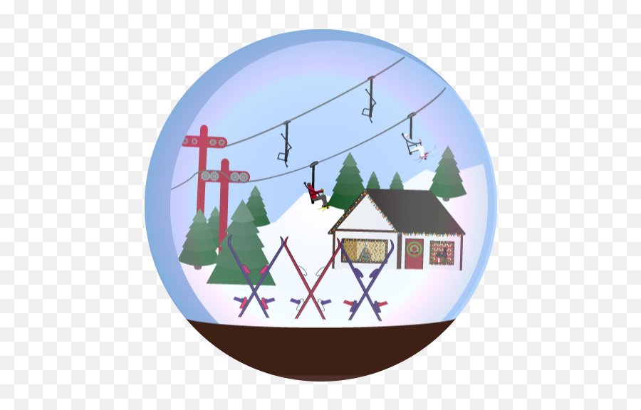 Mountains Skiing Ninagarman Freetoedit - Circle Emoji,Pole And House Emoji