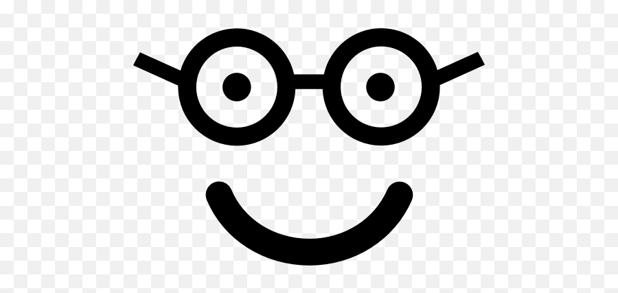 Nerd Happy Smiling Face In Rounded Square Face Icons - Nerd Face Png Emoji,Nerd Face Emoji