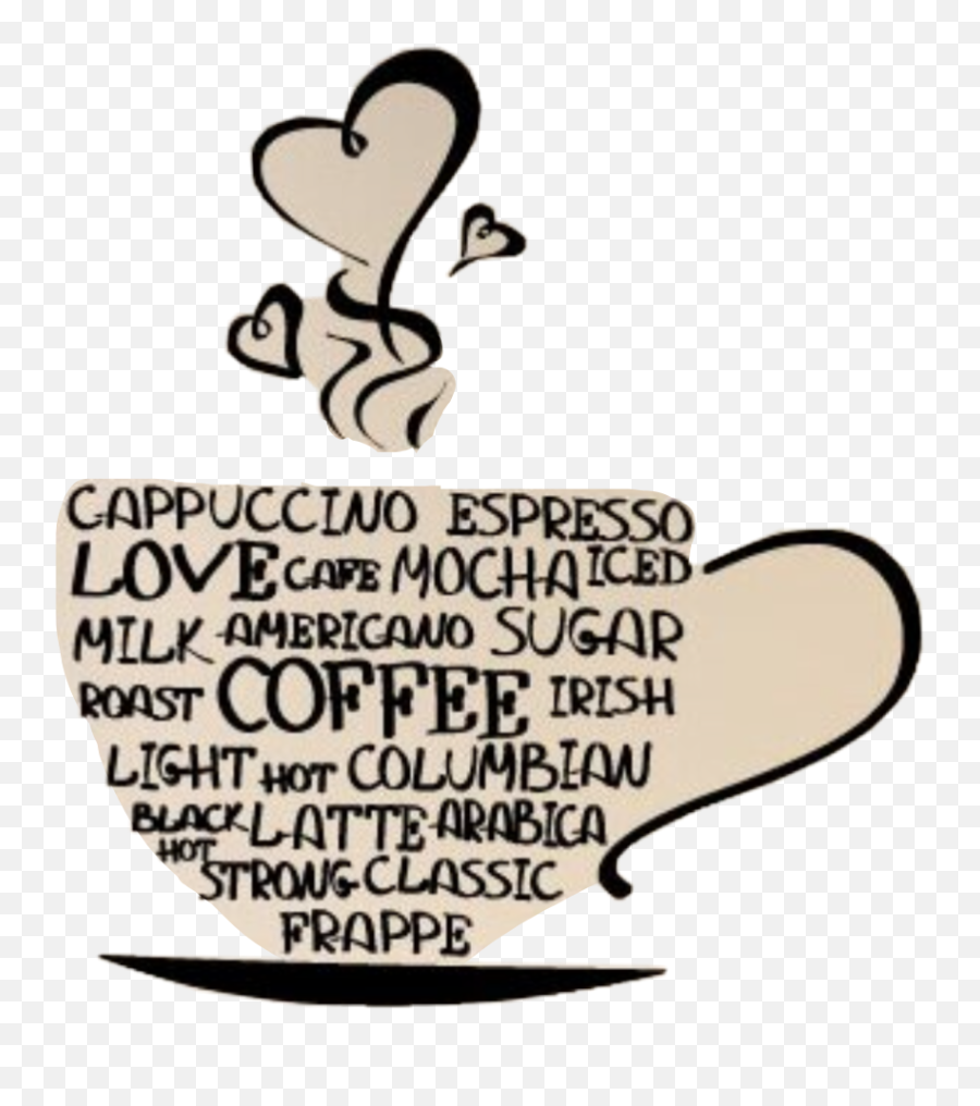 Cup Mug Coffee Love Text Art Latte - Clip Art Emoji,Steam Emoji Art