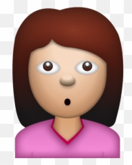 Woman Wondering Face Emoji - Emoji Woman Face,Ar Emoji