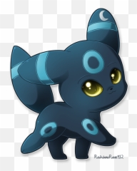Download Blue Rings Not Yellow And Eyes Instead Of - Umbreon Chibi Shiny Emoji