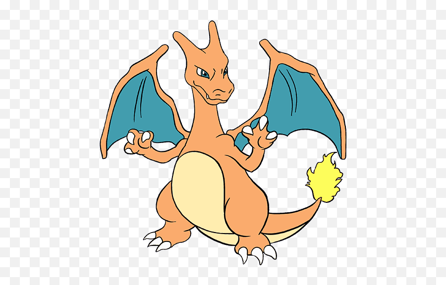 How To Draw Dragons U2013 50 Best Dragon Drawing Tutorials - Pokemon Charizard Emoji,What Does The Alien In A Box Emoji Mean