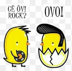 Chiken Egg Pintinho Ovo Rock Elvis Vinil Disco - Ce Ovi Rock Ovo Emoji,Elvis Emoji