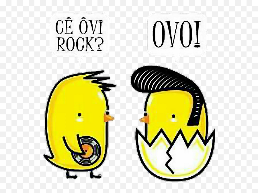 Chiken Egg Pintinho Ovo Rock Elvis Vinil Disco - Ce Ovi Rock Ovo Emoji,Elvis Emoji