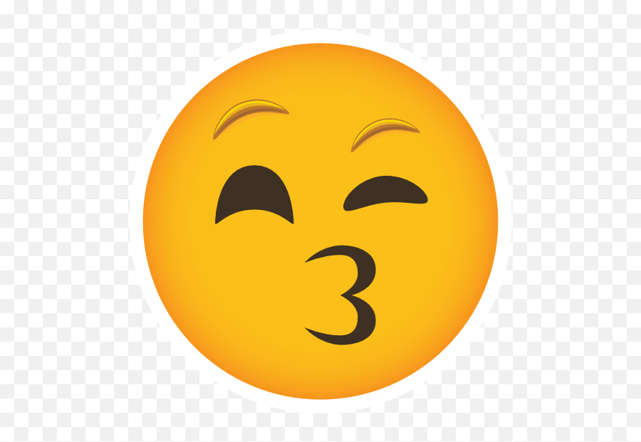 Phone Emoji Sticker Kissy Face - Kissing Smiling Eyes Emoji,Shock Face Emoji