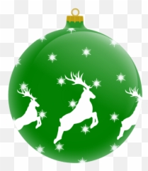 Green Christmas Ornament Vector Image - Tree Clipart Emoji