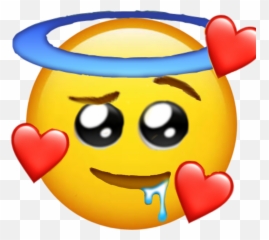 Lillie Halo Heart Drool Love Sticker - Happy Emoji,Drool Emoji