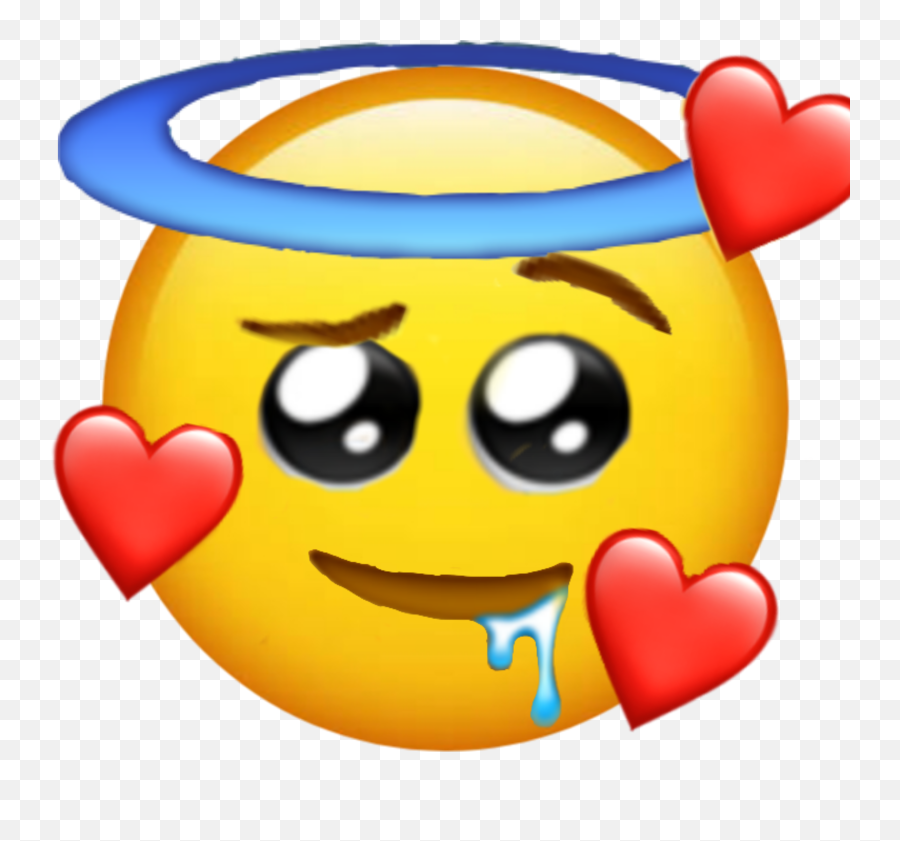 Lillie Halo Heart Drool Love Sticker - Happy Emoji,Drool Emoji