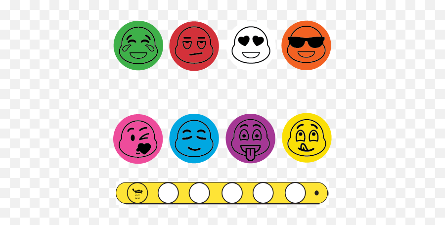 Emoji Faces Bracelet System - Happy,Emoticon Faces
