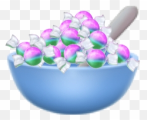 Candy Spoon Bowl Cute Emoji Sticker - Serveware,Candy Emoji